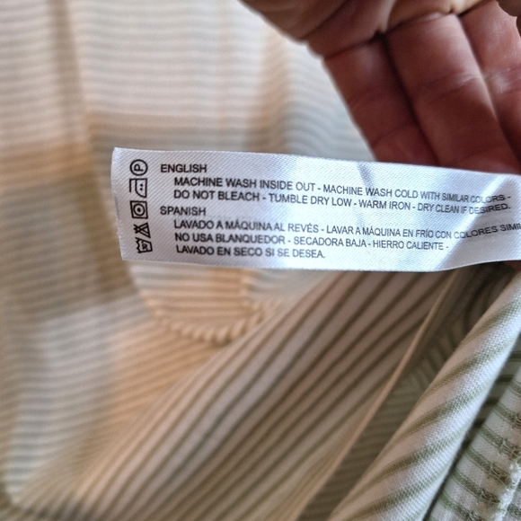 NWOT Denim & Flower Ricky Singh large green white teddy bear stripped t-shirt - Picture 6 of 7